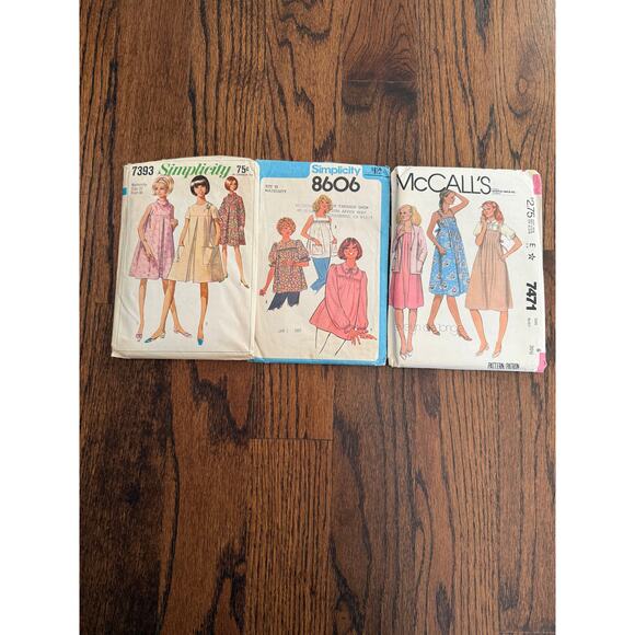 SOLD---9 Piece LOT Vintage Maternity Sewing Patterns Simplicity McCall Butterick - Picture 3 of 9